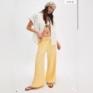 Day's End Linen Pull-On Pants Free People